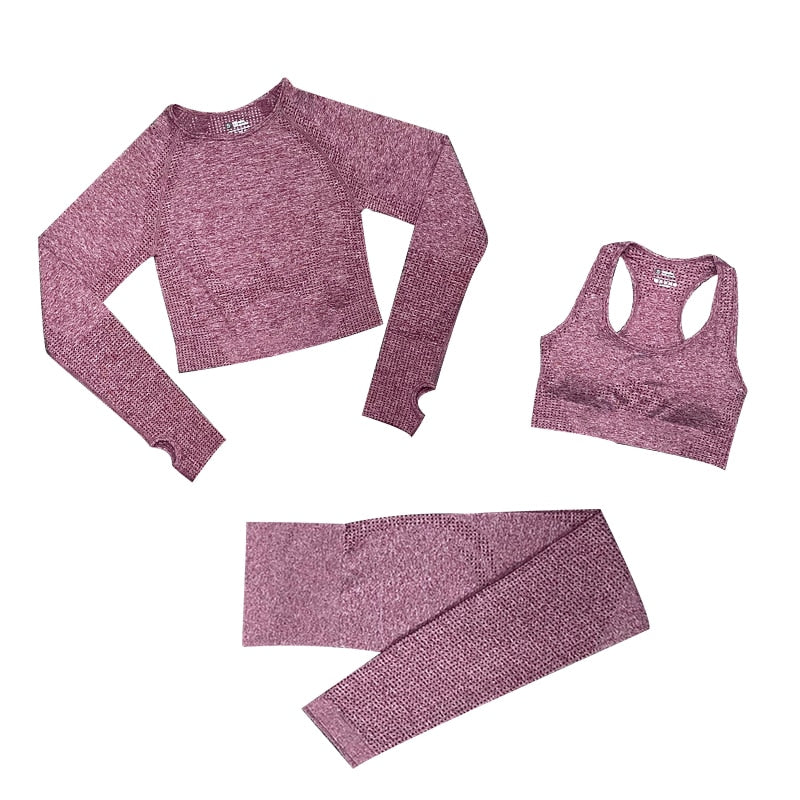 Conjunto Feminino Fitness Yoga - 3 peças - Shopping de Ideias March2021