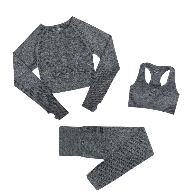 Conjunto Feminino Fitness Yoga - 3 peças - Shopping de Ideias March2021