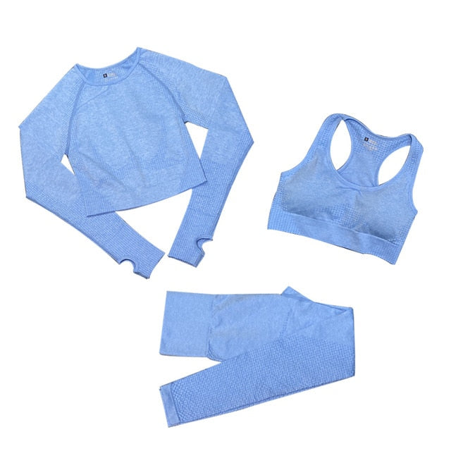 Conjunto Feminino Fitness Yoga - 3 peças - Shopping de Ideias March2021