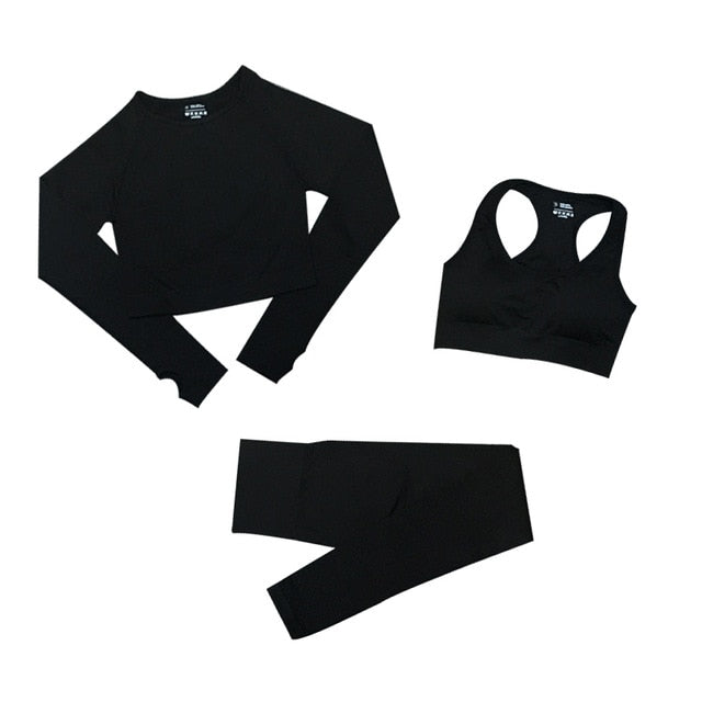 Conjunto Feminino Fitness Yoga - 3 peças - Shopping de Ideias March2021