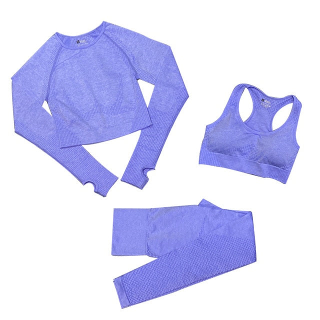 Conjunto Feminino Fitness Yoga - 3 peças - Shopping de Ideias March2021