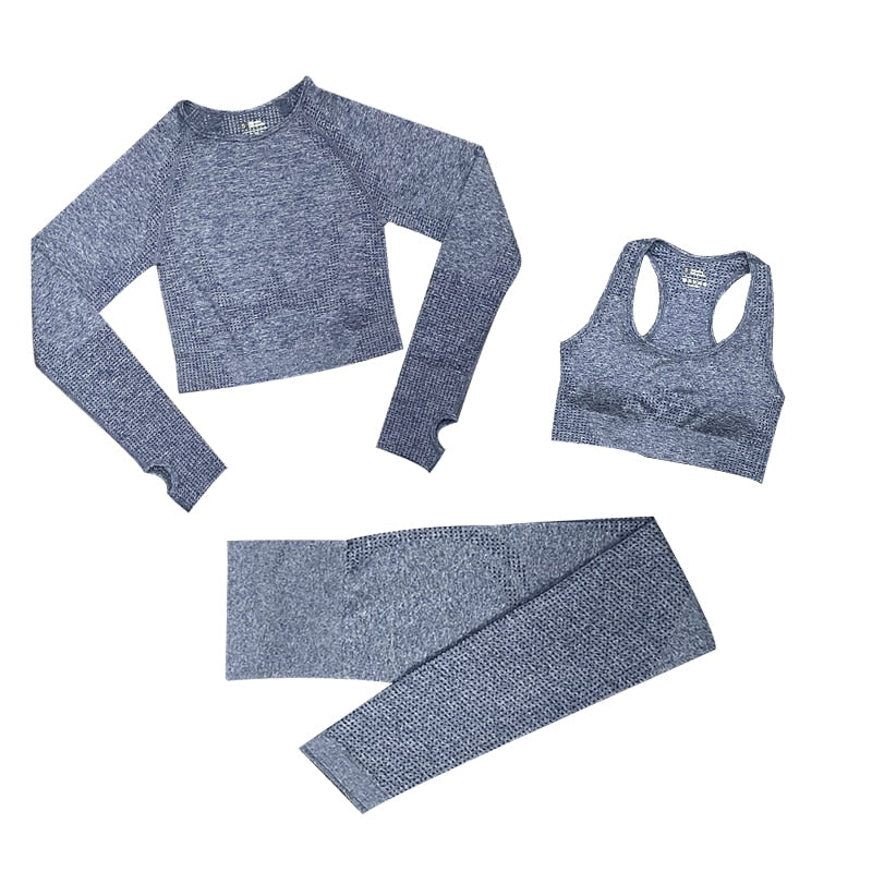 Conjunto Feminino Fitness Yoga - 3 peças - Shopping de Ideias March2021