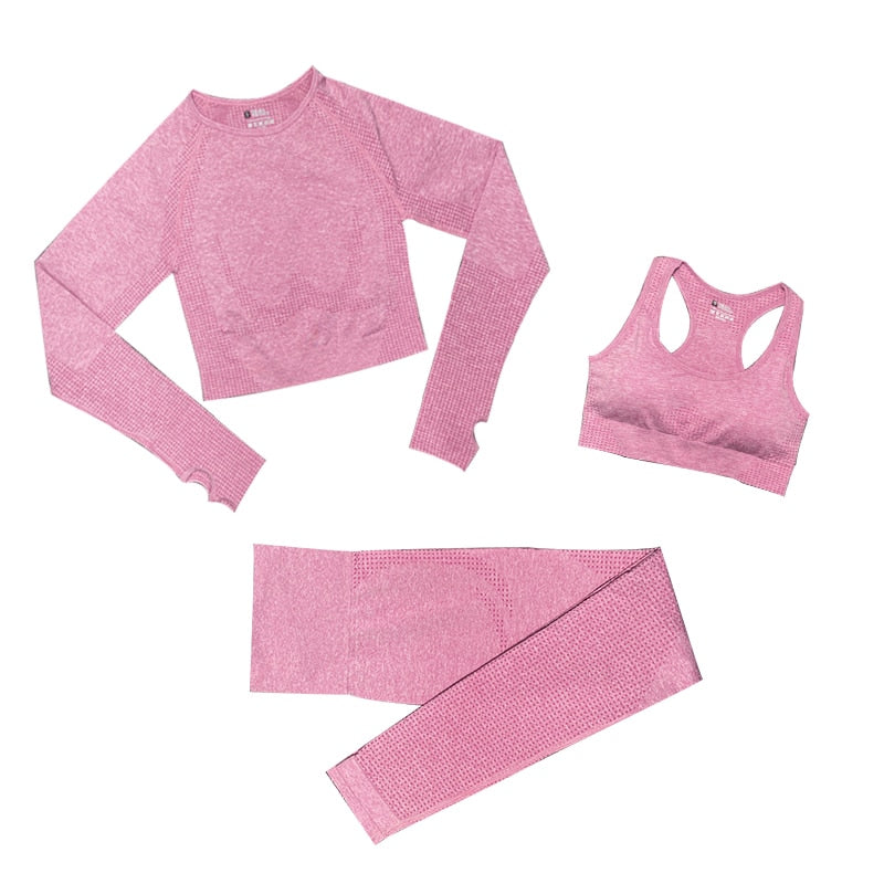 Conjunto Feminino Fitness Yoga - 3 peças - Shopping de Ideias March2021