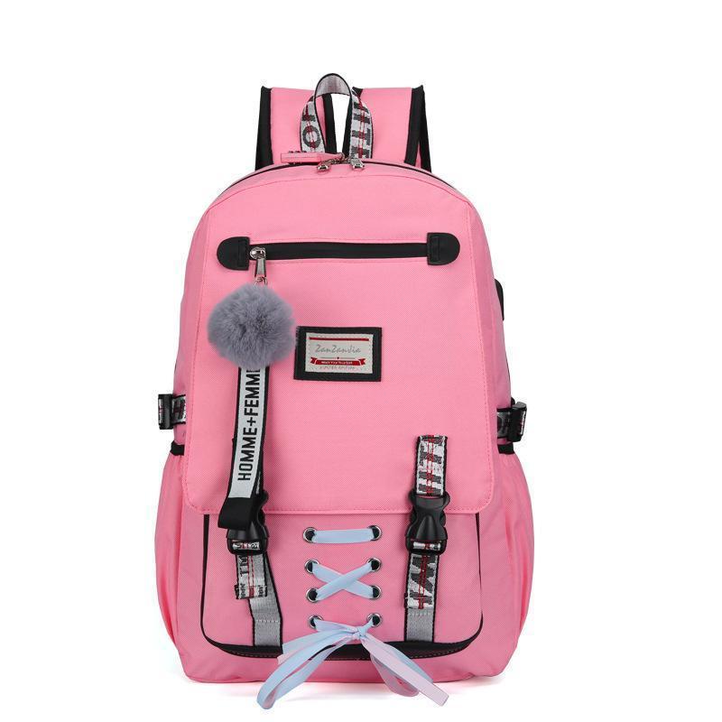 Mochila Feminina com Entrada USB e Trava Anti-Roubo - Shopping de Ideias 🔥 Ofertoo 4