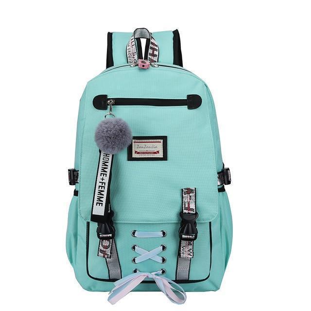 Mochila Feminina com Entrada USB e Trava Anti-Roubo - Shopping de Ideias 🔥 Ofertoo 4